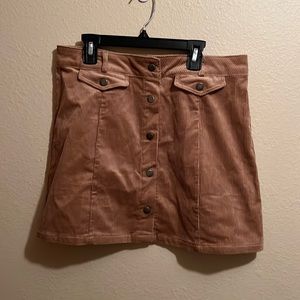 Large Tan Corduroy Skirt